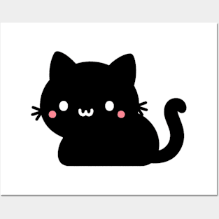 CUTE BLACK CAT Posters and Art